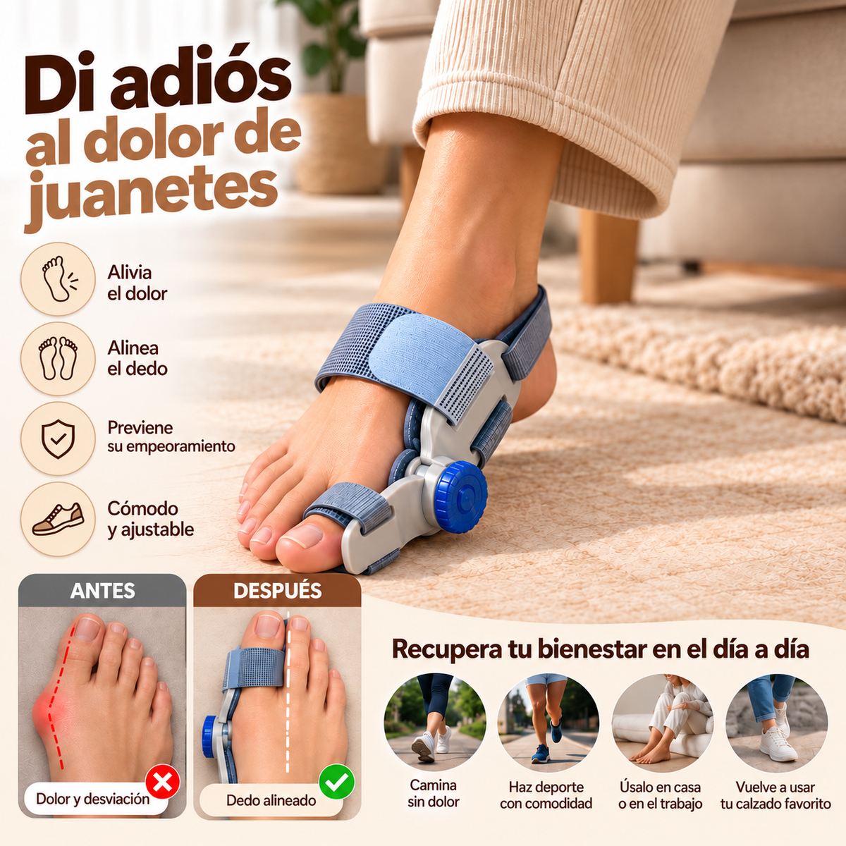 PiesFix™ | Corrector Ajustable para Juanetes