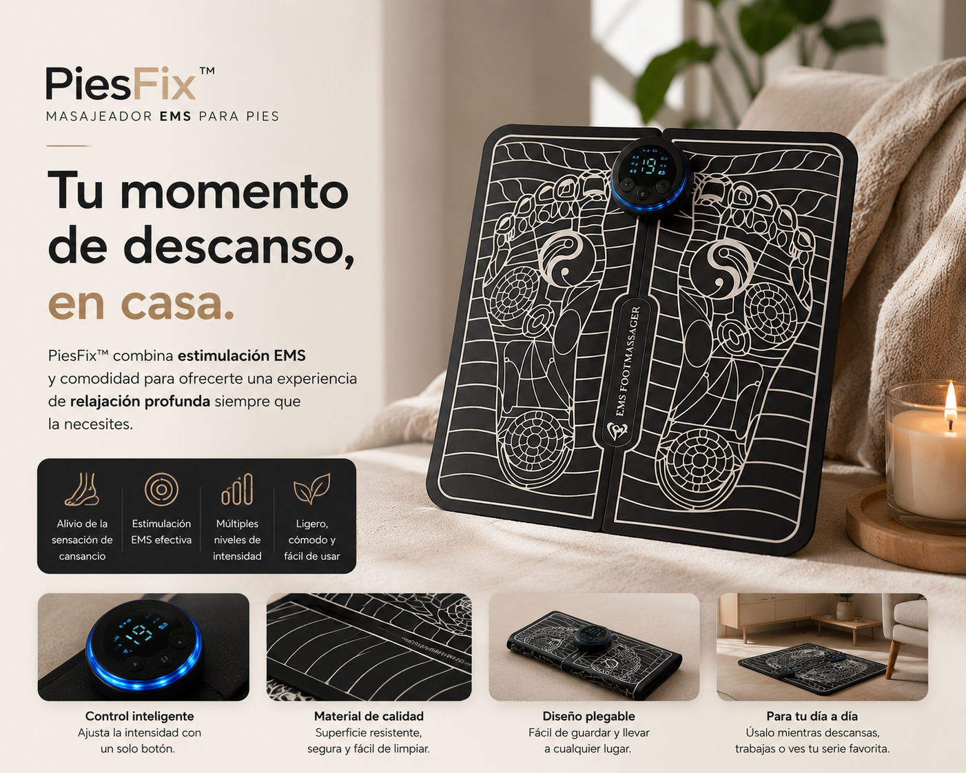PiesFix™ - Masajeador EMS para Pies + Ebook GRATUITO “Pies en Equilibrio”